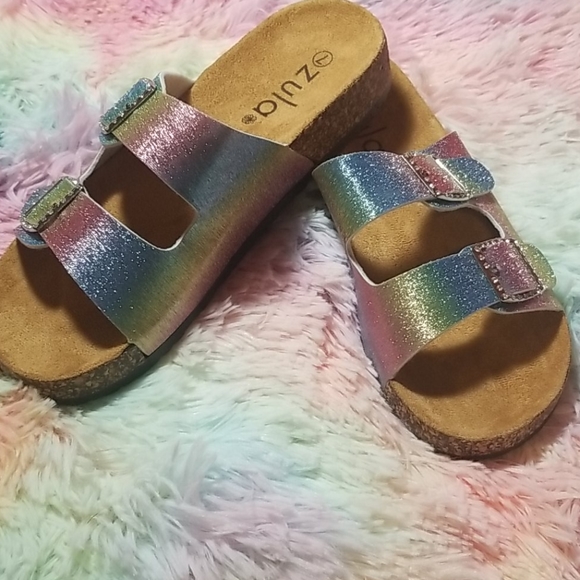 Birk Style. Rainbow Bling Sandals. - Picture 2 of 3